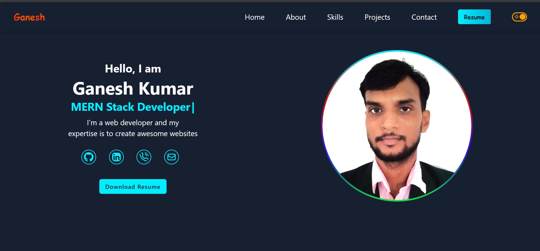 Ganesh Kumar's Portfolio